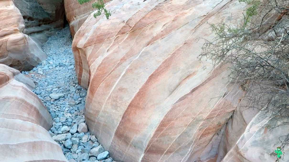 Colorful sandstone bands off the White Domes Loop Trail