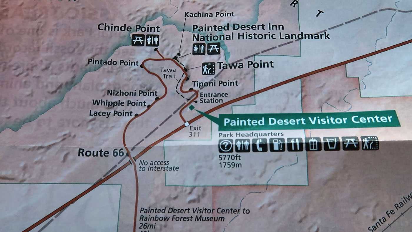 painted desert map
