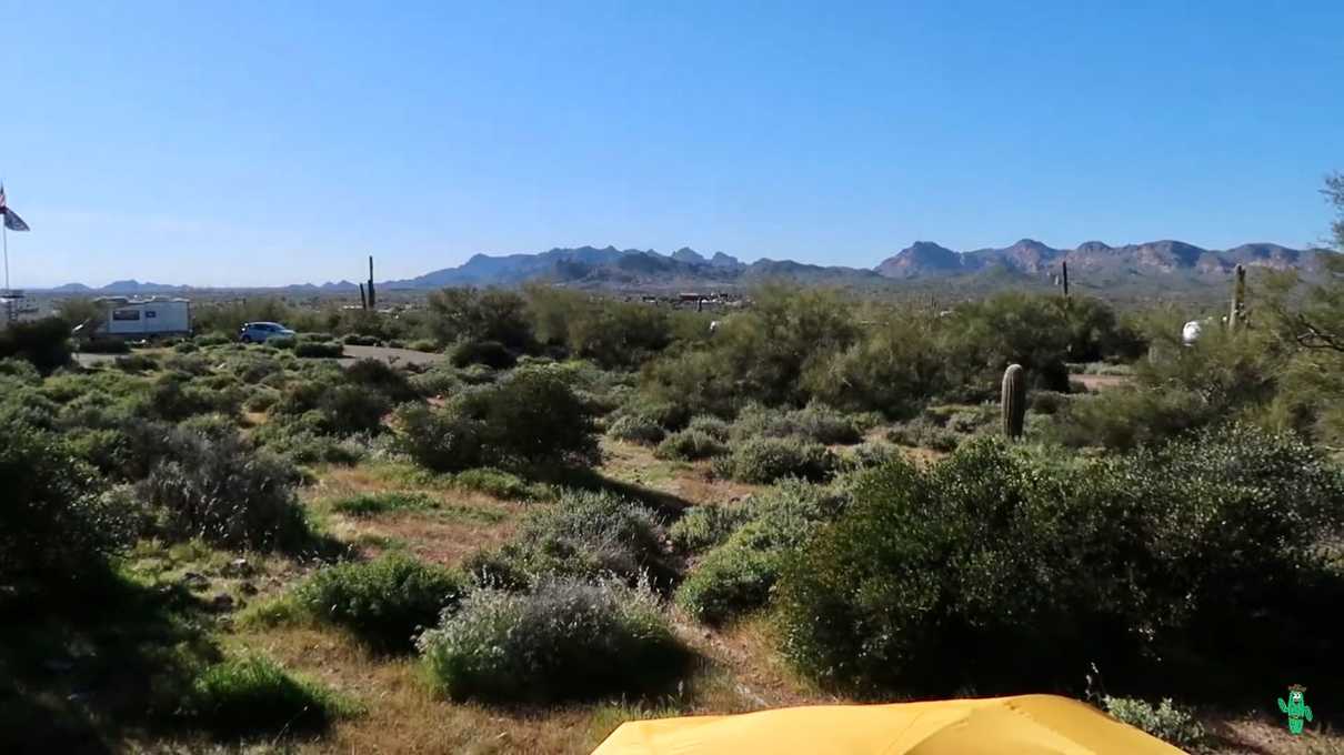 View facing northwest from my campsite at Lost Dutchman State Park